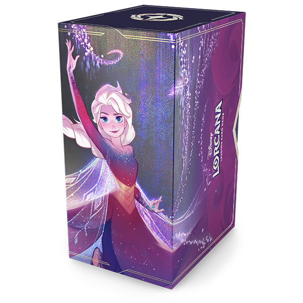 Disney Lorcana: Fabled Gift Set featuring a vibrant illustration of Elsa from Frozen on the packaging.