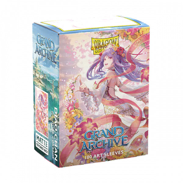 Dragon Shield Grand Archive Diao Chan Idyll Corsage art card sleeves featuring vibrant artwork, 100 standard matte sleeves in a box.