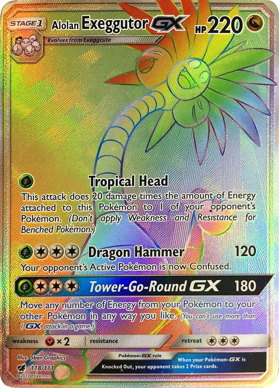 Image for Alolan Exeggutor GX (Secret) (118) (SM04)