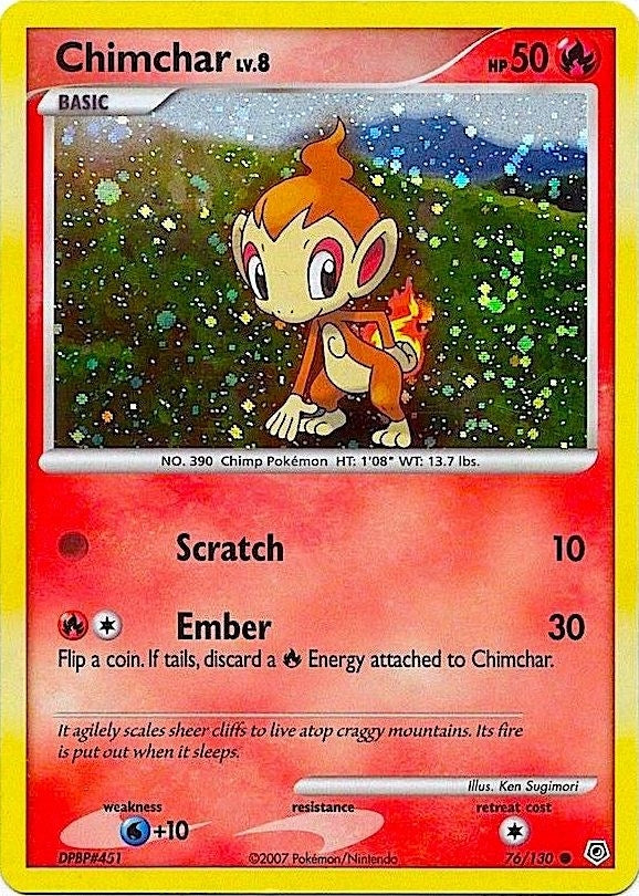 Image for Chimchar - 76/130 (Cosmos Holo) (76) (MCAP)