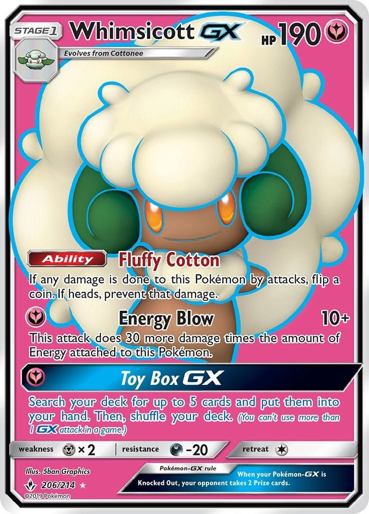 Image for Whimsicott GX (Full Art) (206) (SM10)