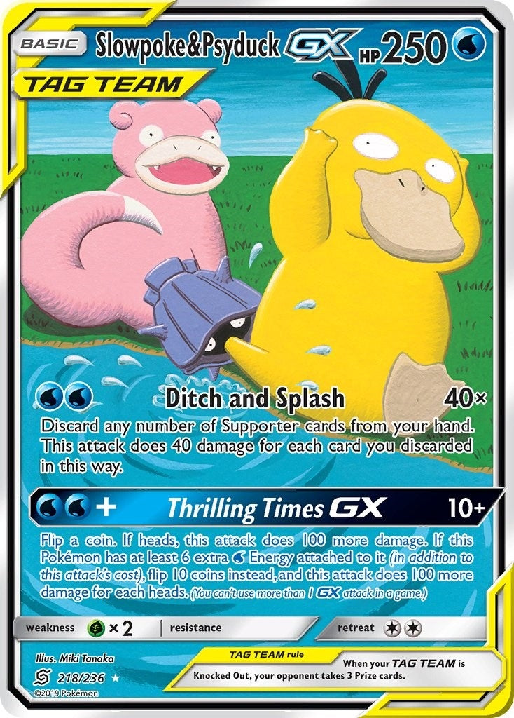 Image for Slowpoke & Psyduck GX (Alternate Full Art) (218) (SM11)