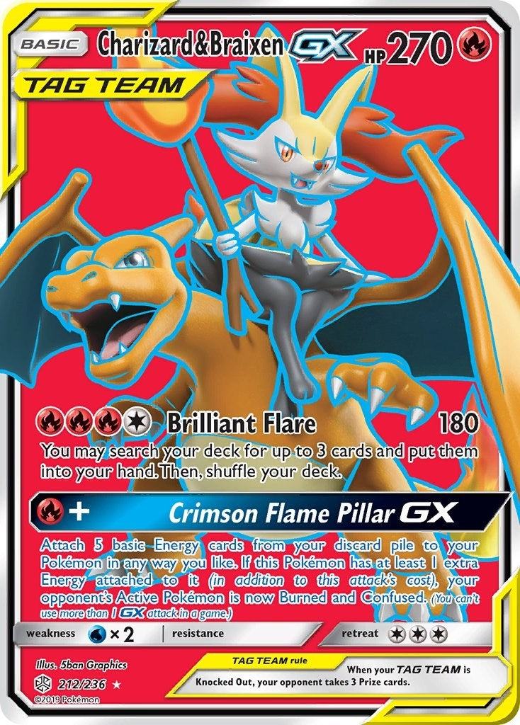 Image for Charizard & Braixen GX (Full Art) (212) (SM12)