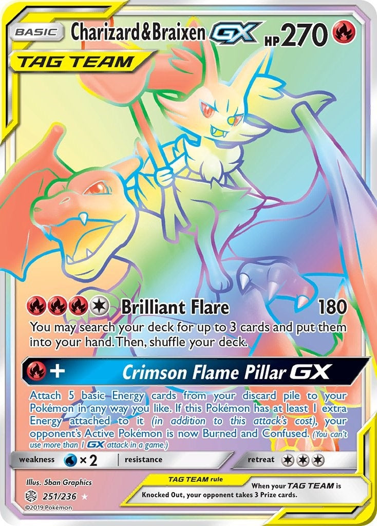 Image for Charizard & Braixen GX (Secret) (251) (SM12)