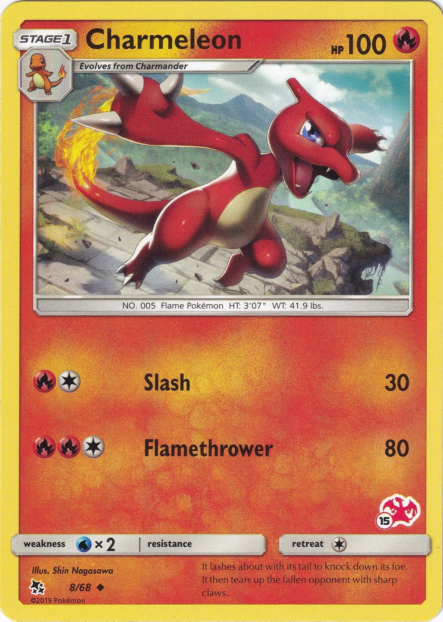 Image for Charmeleon - 8/68 (#15 Charizard Stamped) (8) (BTA)