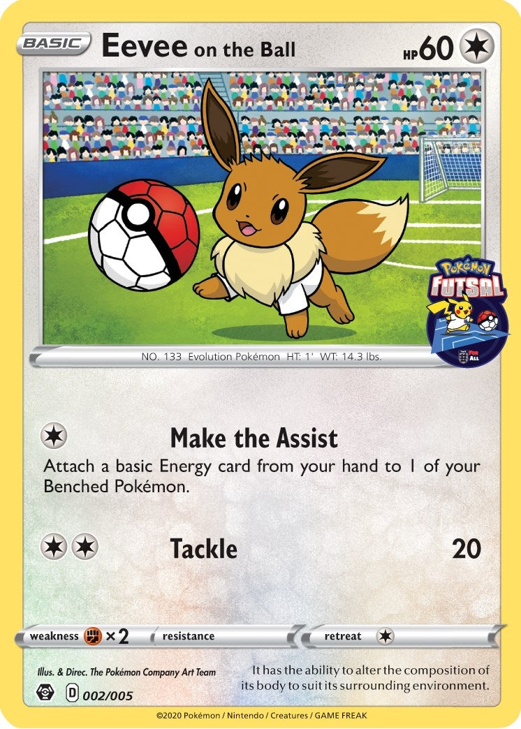 Image for Eevee on the Ball - 002/005 (Pokemon Futsal) (2) (MCAP)