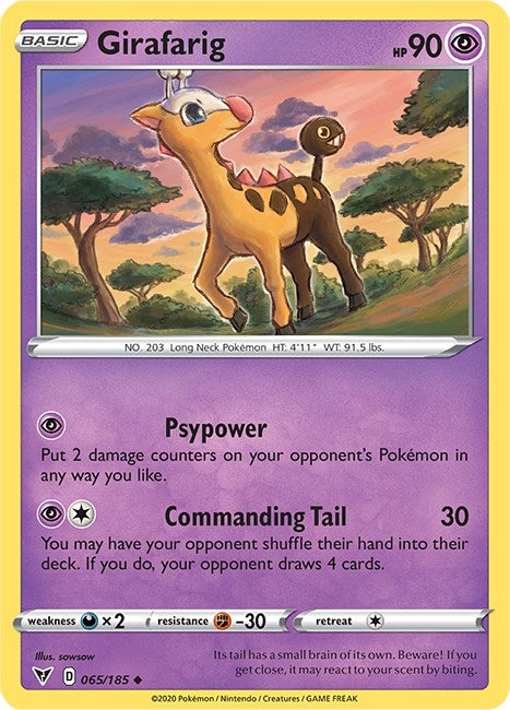 Image for Girafarig (65) (SWSH04)