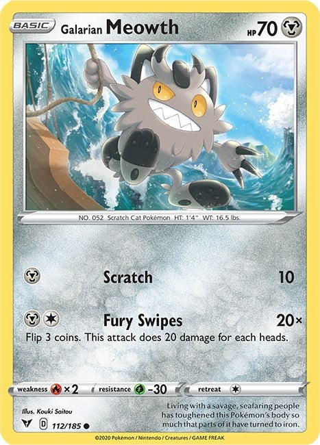 Image for Galarian Meowth (112) (SWSH04)