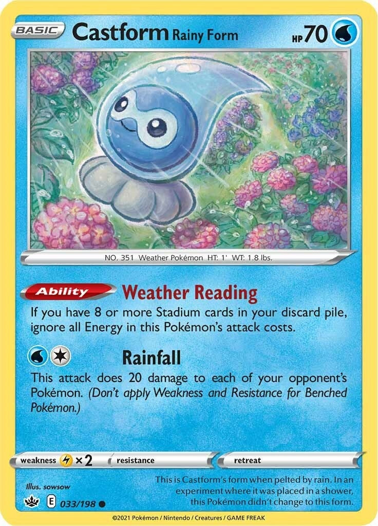 Image for Castform Rainy Form (33) (SWSH06)