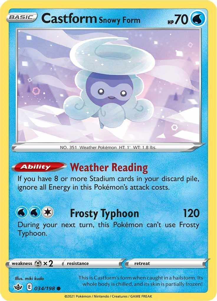 Image for Castform Snowy Form (34) (SWSH06)