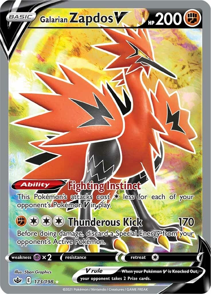 Image for Galarian Zapdos V (Full Art) (173) (SWSH06)