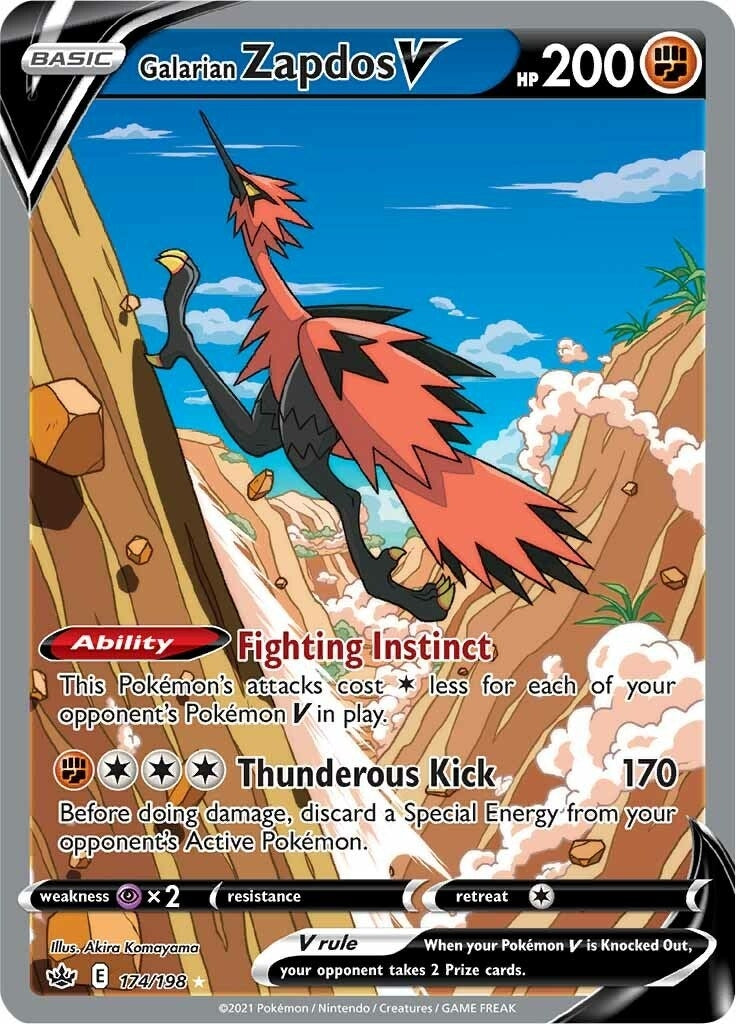 Image for Galarian Zapdos V (Alternate Full Art) (174) (SWSH06)