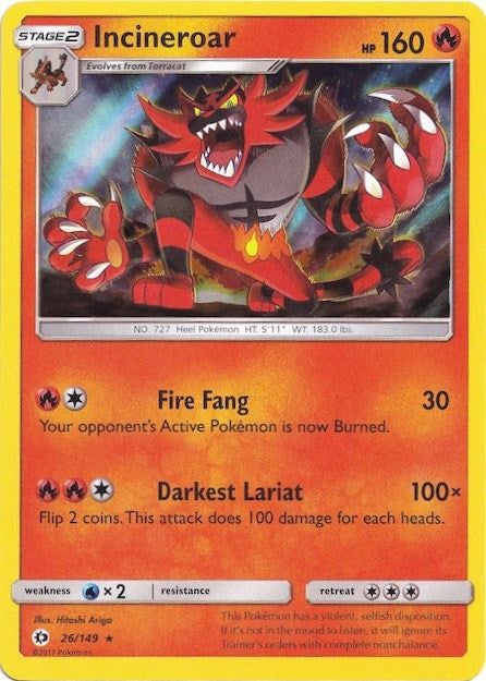 Image for Incineroar - 26/149 (Water Web Holo) (26) (MCAP)