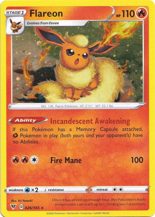Image for Flareon - 026/185 (Cosmos Holo) (26) (MCAP)