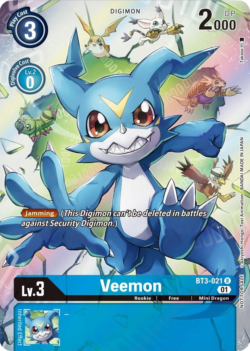 Veemon (1-Year Anniversary Box Topper) (BT3-021 R) (Release Special Booster 1.0) (BT01-03A)