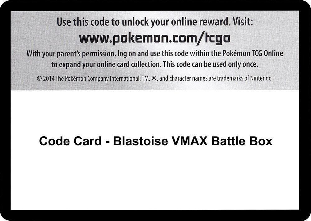 Image for Code Card - Blastoise VMAX Battle Box (MCAP)