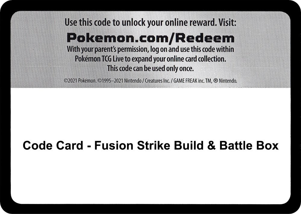 Image for Code Card - Fusion Strike Build & Battle Box (SWSH08)