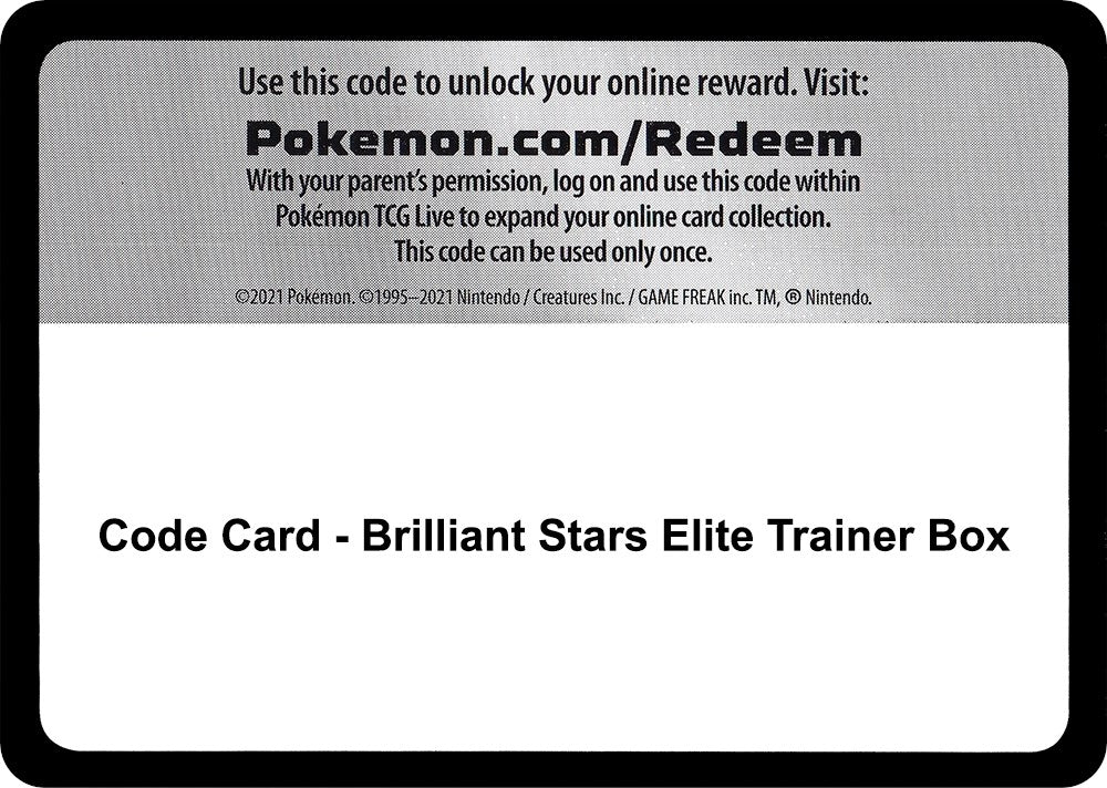 Image for Code Card - Brilliant Stars Elite Trainer Box (SWSH09)