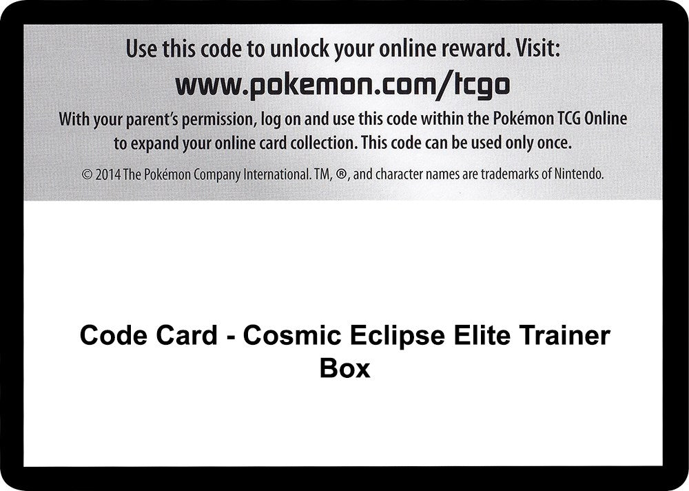 Image for Code Card - Cosmic Eclipse Elite Trainer Box (SM12)
