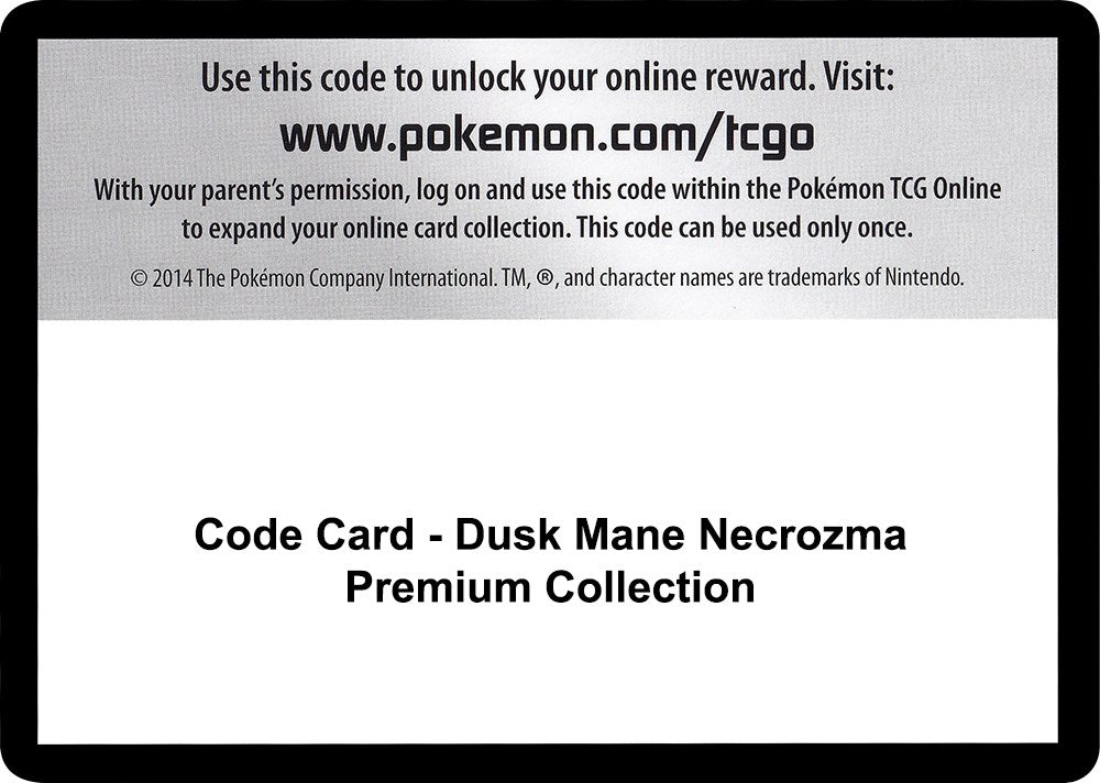 Image for Code Card - Dusk Mane Necrozma Premium Collection (SM06)