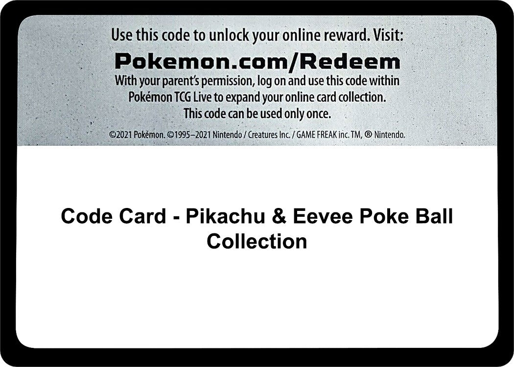 Image for Code Card - Pikachu & Eevee Poke Ball Collection (MCAP)