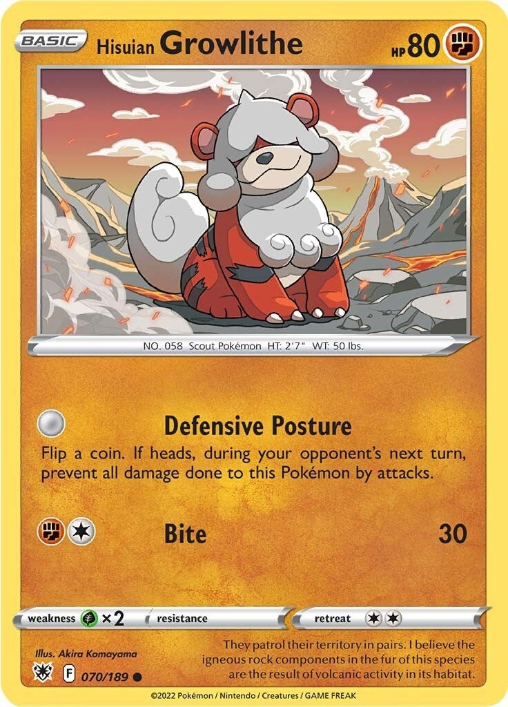 Image for Hisuian Growlithe (70) (SWSH10)