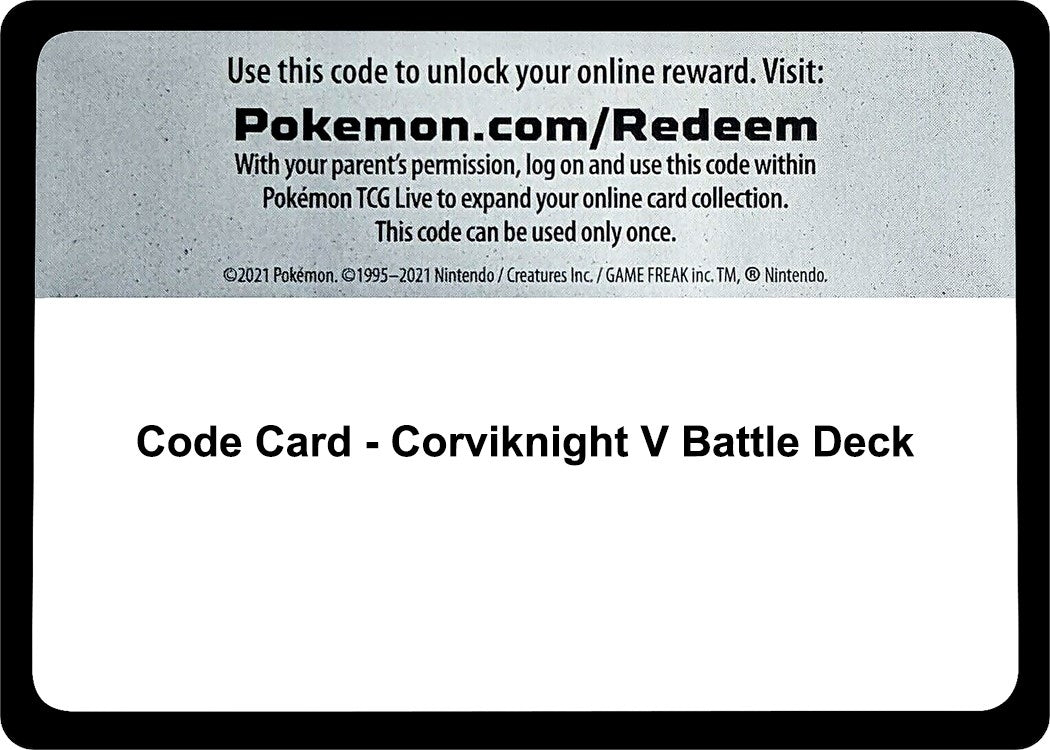 Image for Code Card - Corviknight V Battle Deck (MCAP)
