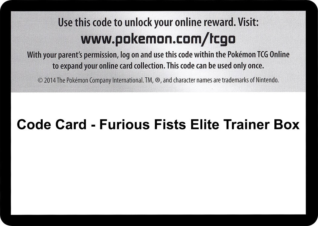 Image for Code Card - Furious Fists Elite Trainer Box (FFI)