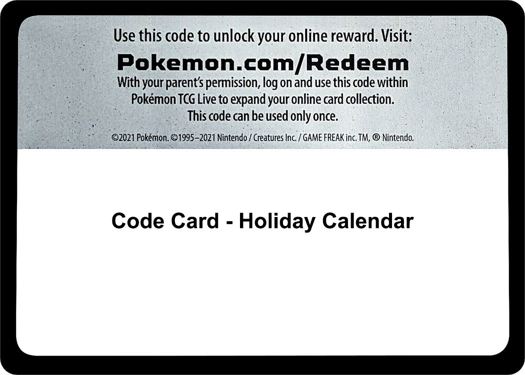 Image for Code Card - Holiday Calendar (MCAP)