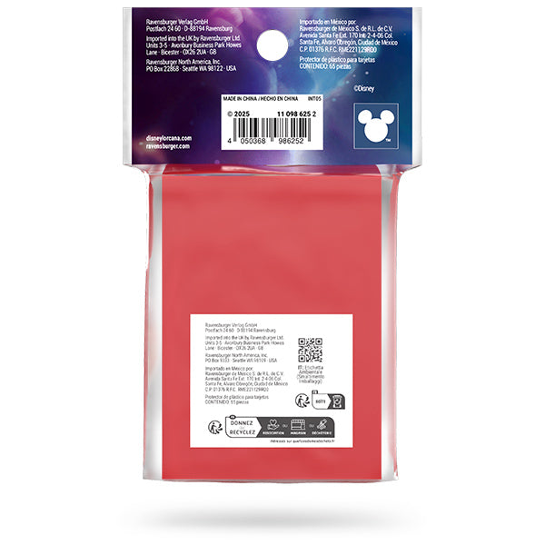 Disney Lorcana Fabled card sleeves featuring Goof Troop design, 65-count pack for protecting trading cards.