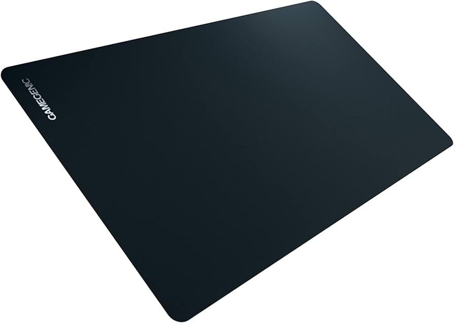 Gamegenic Prime Playmat in black, featuring a smooth surface ideal for card games and tabletop gaming.