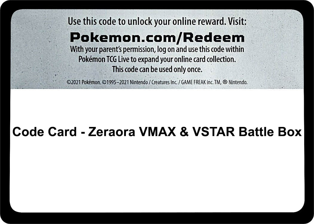 Image for Code Card - Zeraora VMAX & VSTAR Battle Box (MCAP)