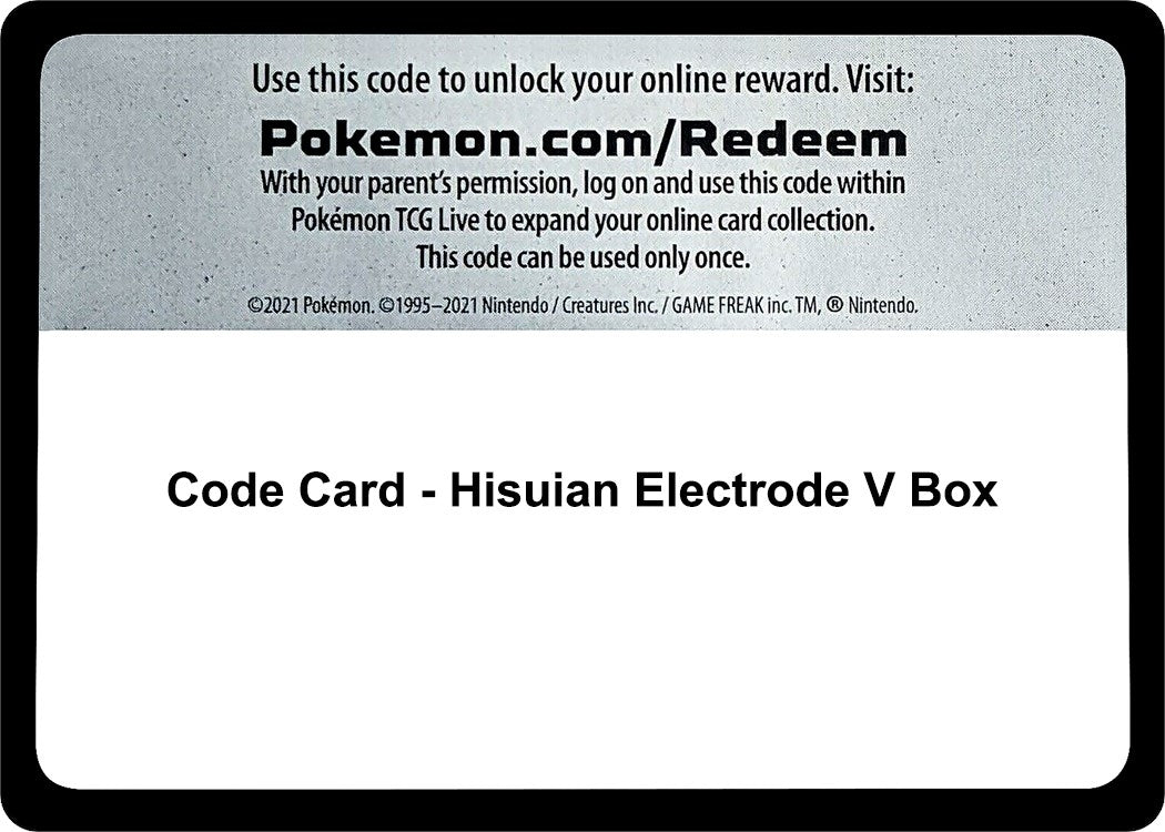 Image for Code Card - Hisuian Electrode V Box (MCAP)