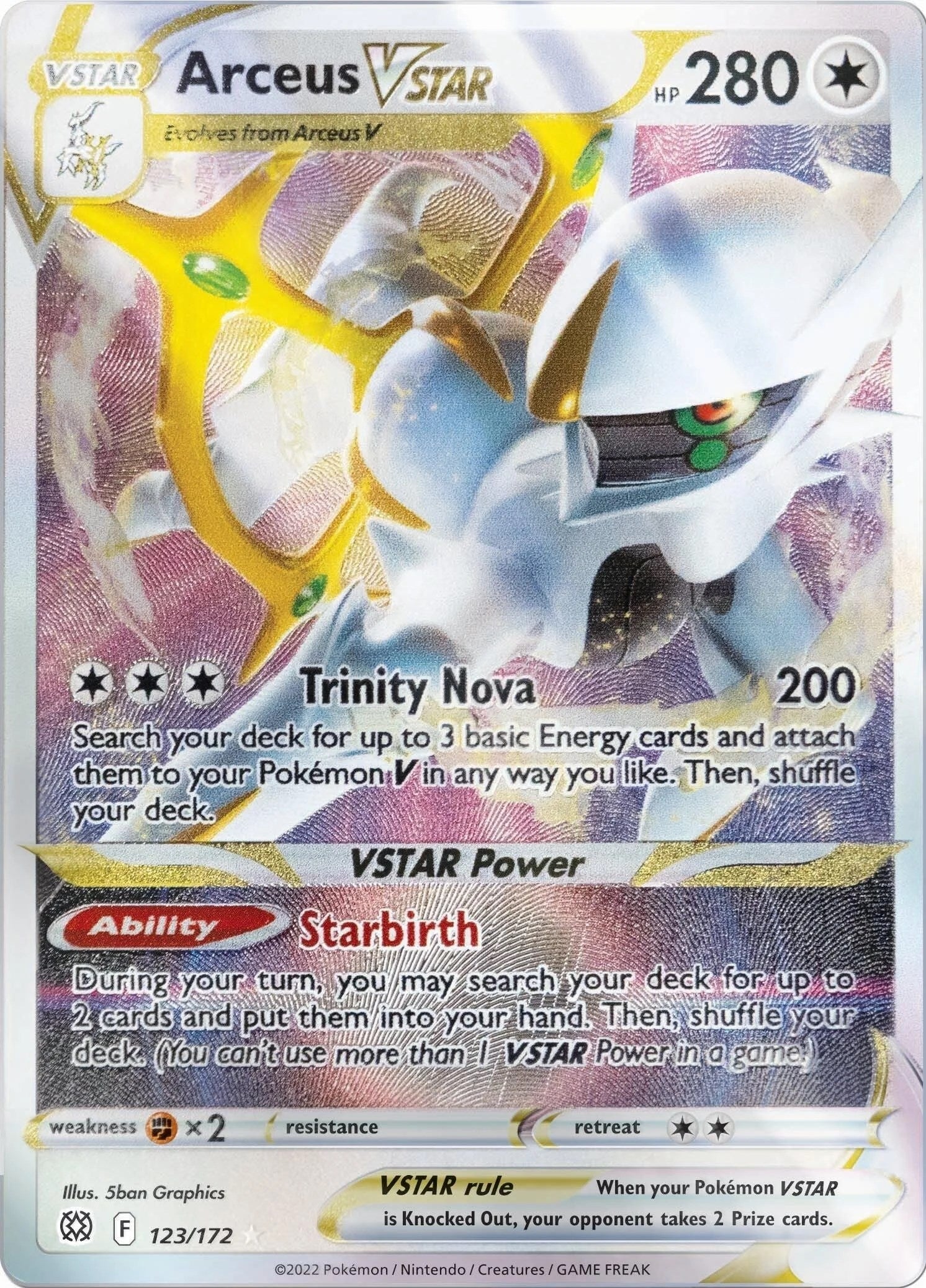 Image for Arceus VSTAR - 123/172 (Metal Card) (123) (MCAP)