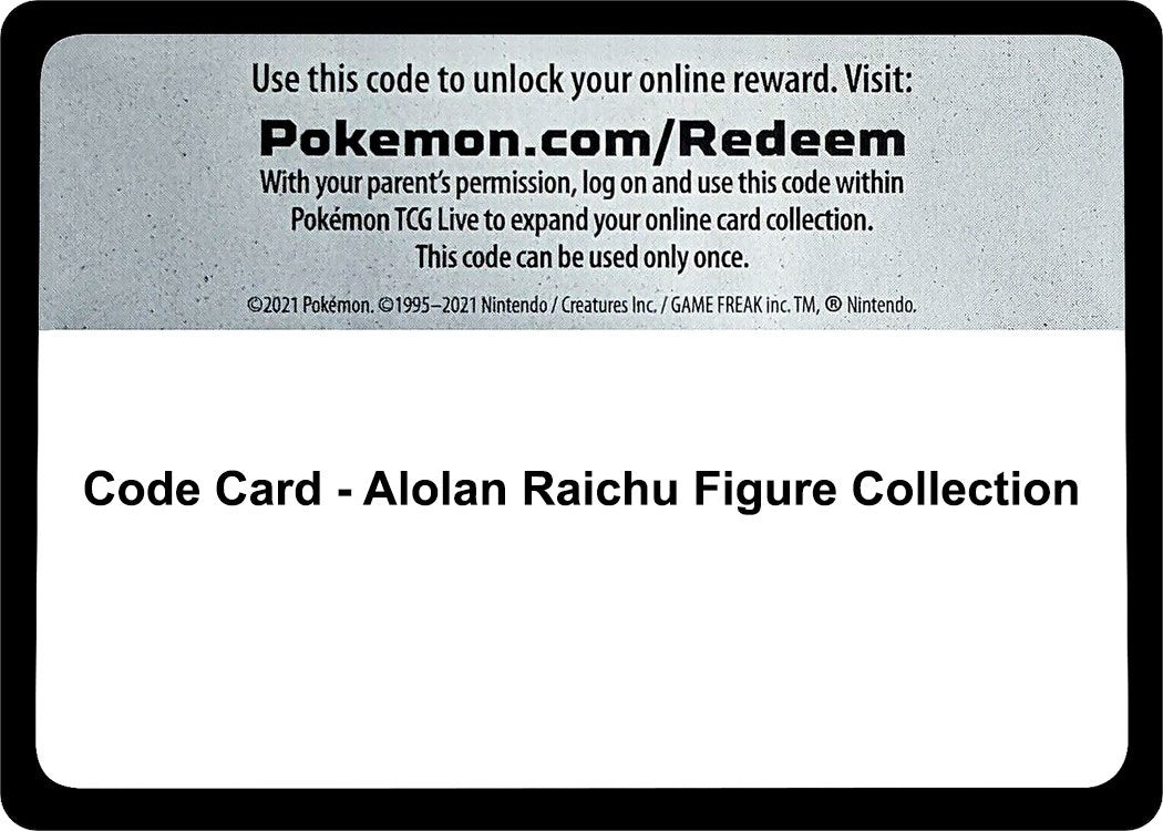 Image for Code Card - Alolan Raichu Figure Collection (MCAP)