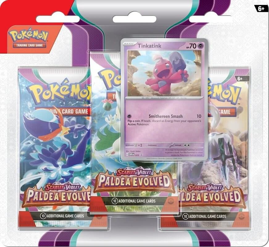 Pokemon TCG: Paldea Evolved - 3 Booster Blister