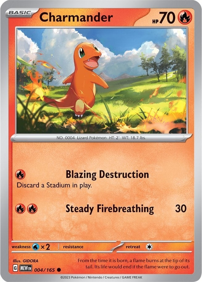 Image for Charmander - 004/165 (4) (MEW)