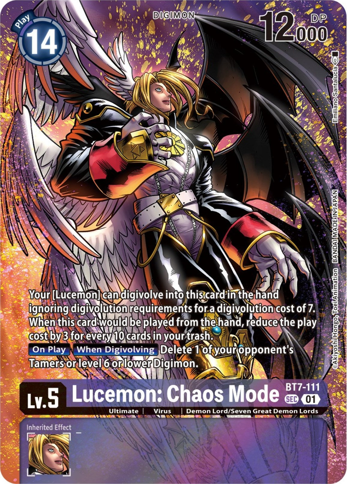 Lucemon: Chaos Mode (Premium Binder Set) (BT7-111 SEC) (Next Adventure) (BT07)
