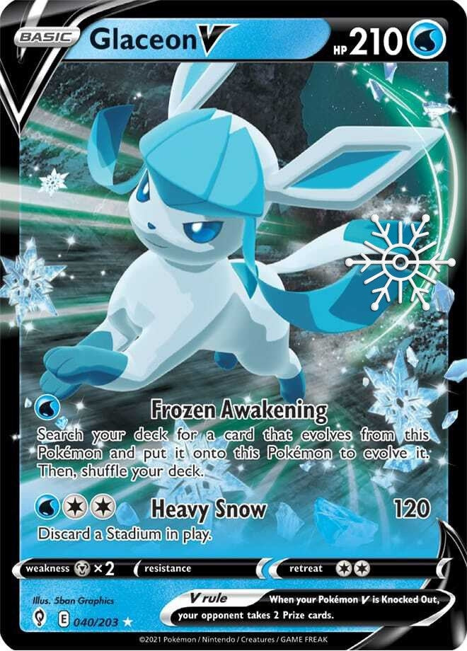 Image for Glaceon V - 040/203 (Holiday Calendar) (40) (MCAP)