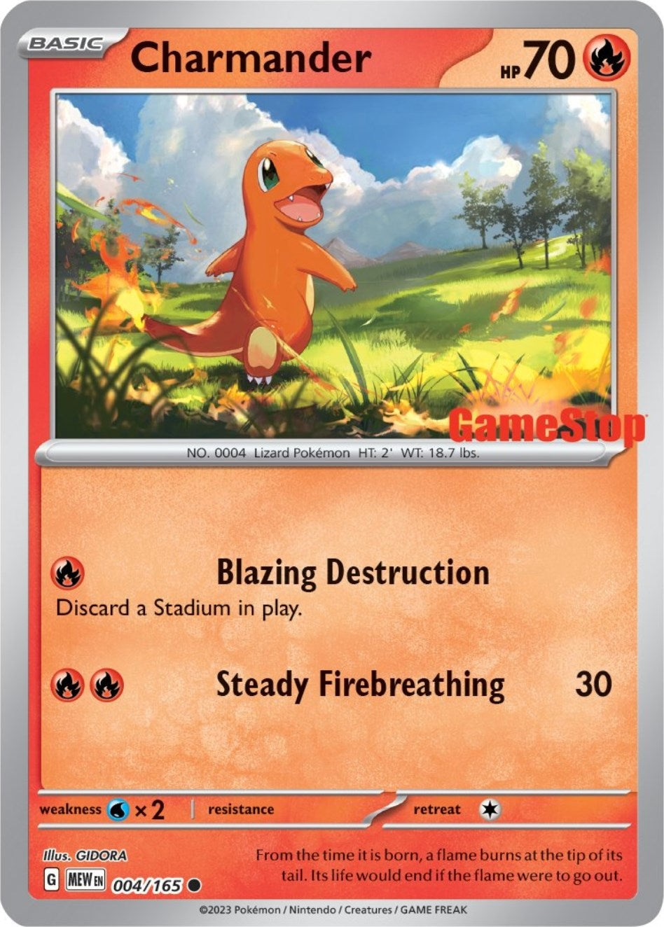 Image for Charmander - 004/165 (GameStop Exclusive) (4) (MCAP)