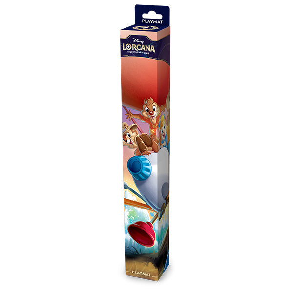 Disney Lorcana TCG Reign of Jafar playmat featuring Rescue Rangers characters, designed for tabletop gaming enthusiasts.