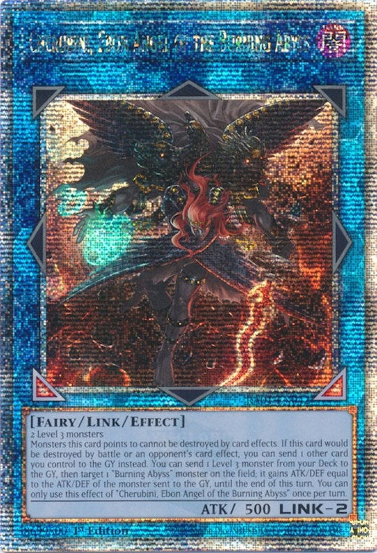 Image for Cherubini, Ebon Angel of the Burning Abyss (Quarter Century Secret Rare) (1042) (RA01)