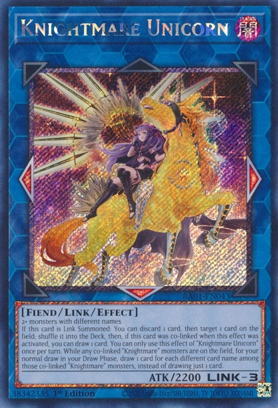 Image for Knightmare Unicorn (Alternate Art) (Platinum Secret Rare) (1043) (RA01)