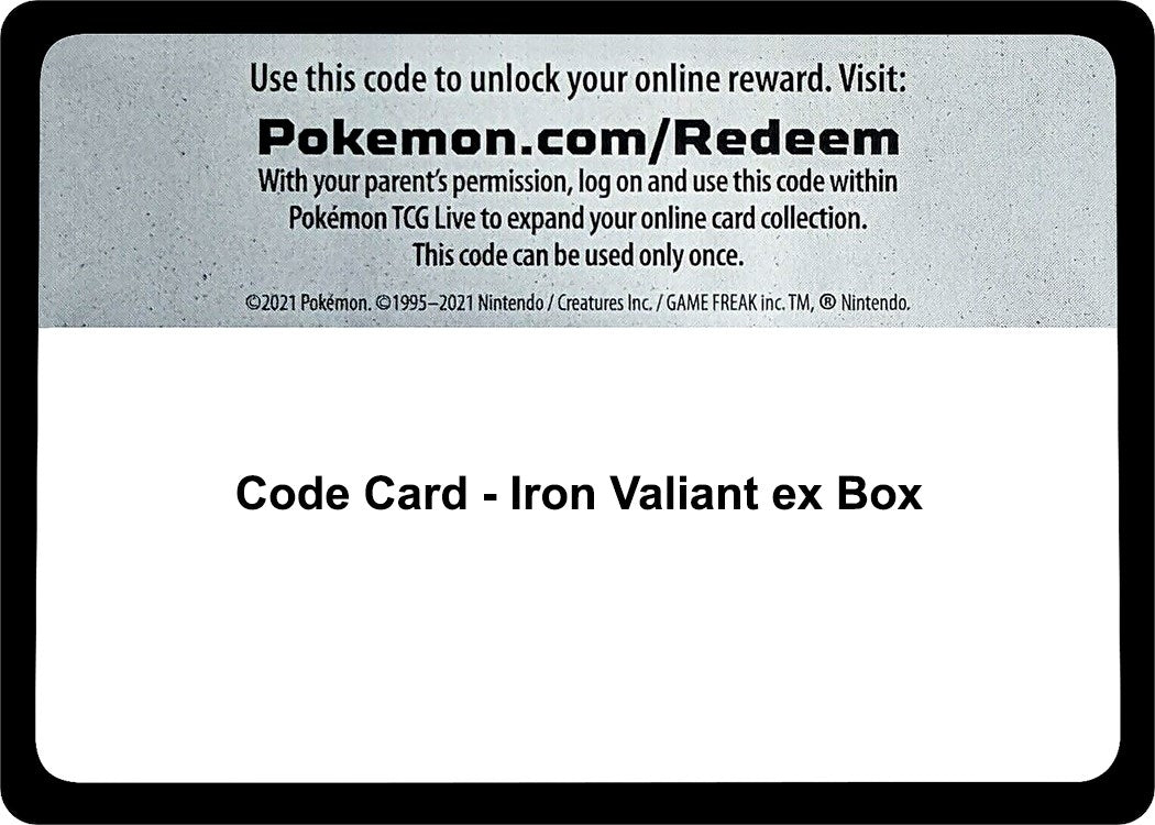 Image for Code Card - Iron Valiant ex Box (MCAP)