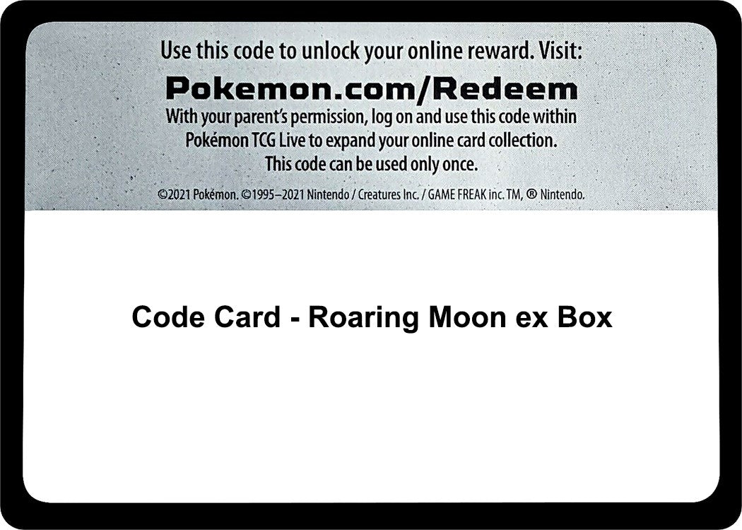 Image for Code Card - Roaring Moon ex Box (MCAP)