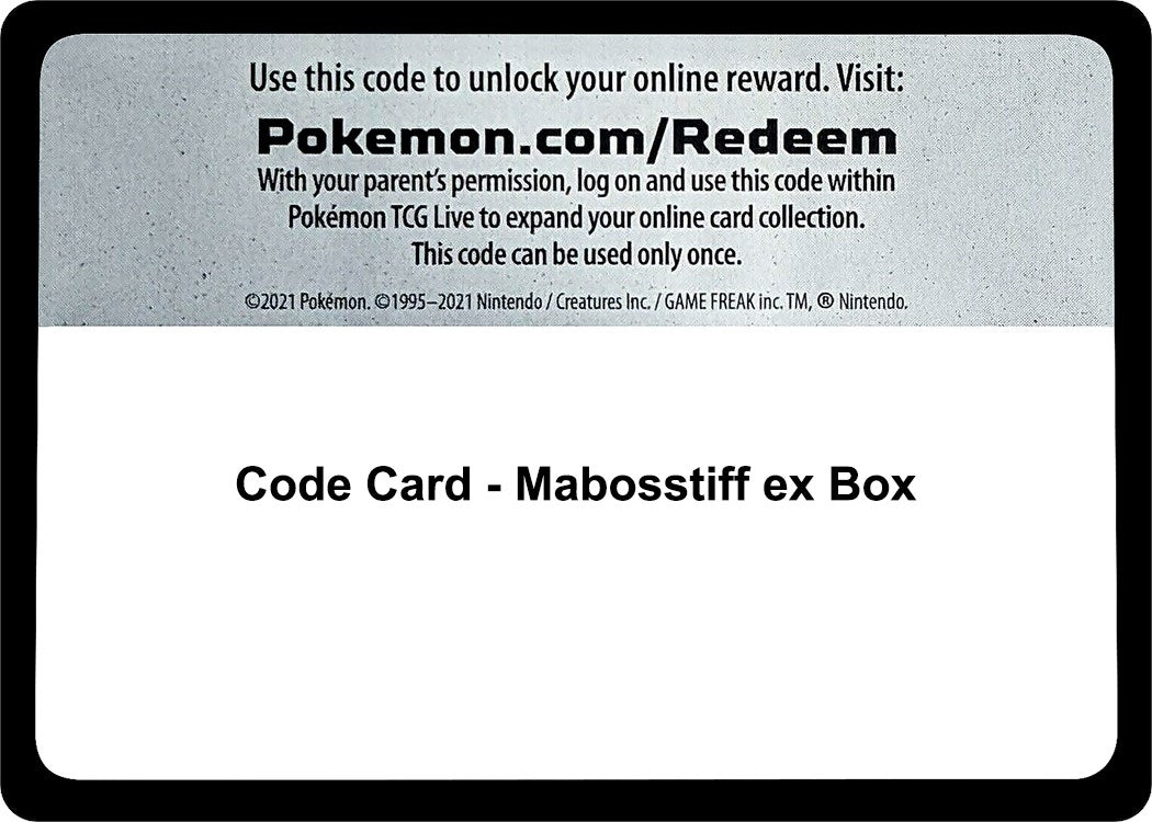 Image for Code Card - Mabosstiff ex Box (MCAP)