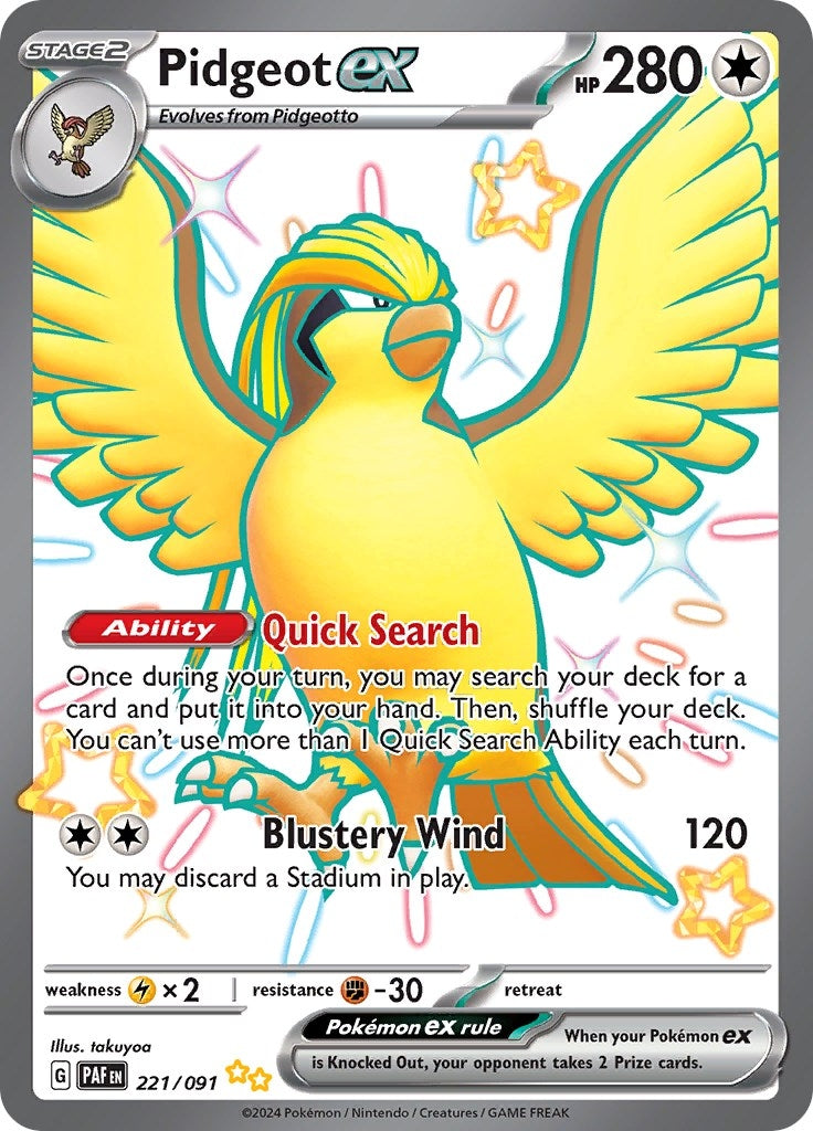 Image for Pidgeot ex (221) (PAF)