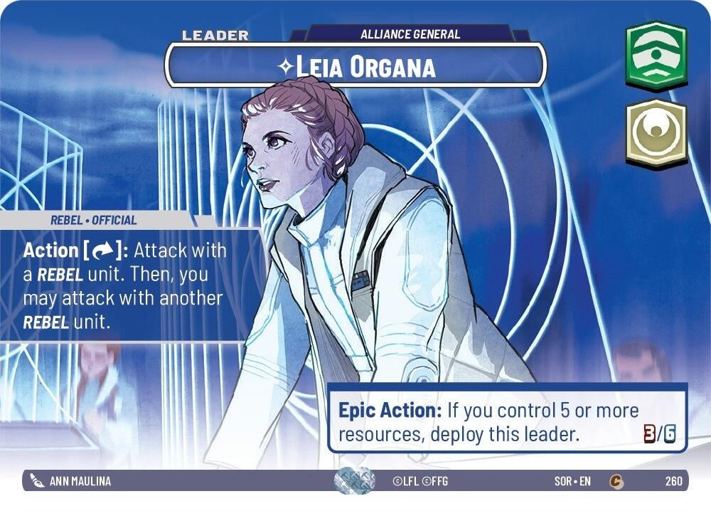 Image for Leia Organa - Alliance General (Showcase) (260) (SOR)