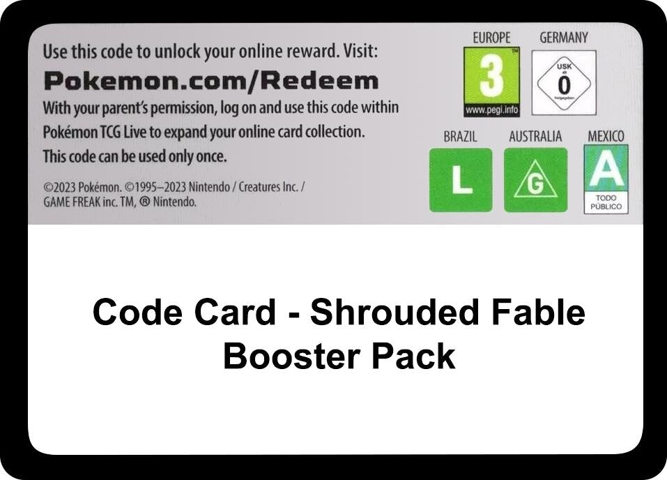 Image for Code Card - Shrouded Fable Booster Pack (SFA)