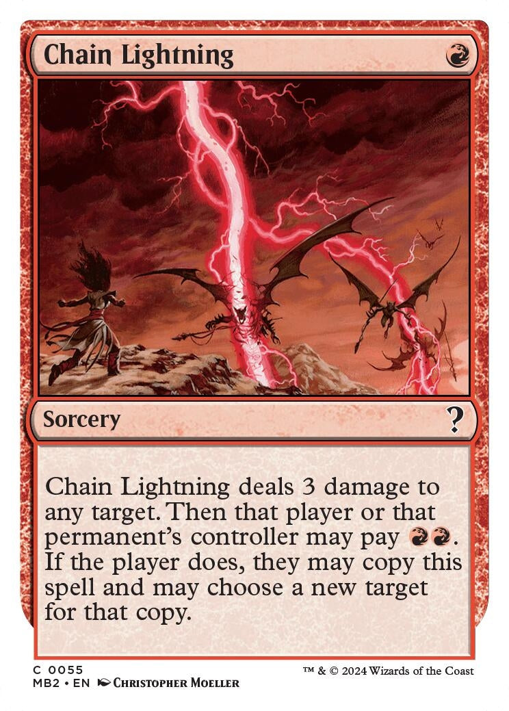 Image for Chain Lightning (White Border) (55) (MB2)